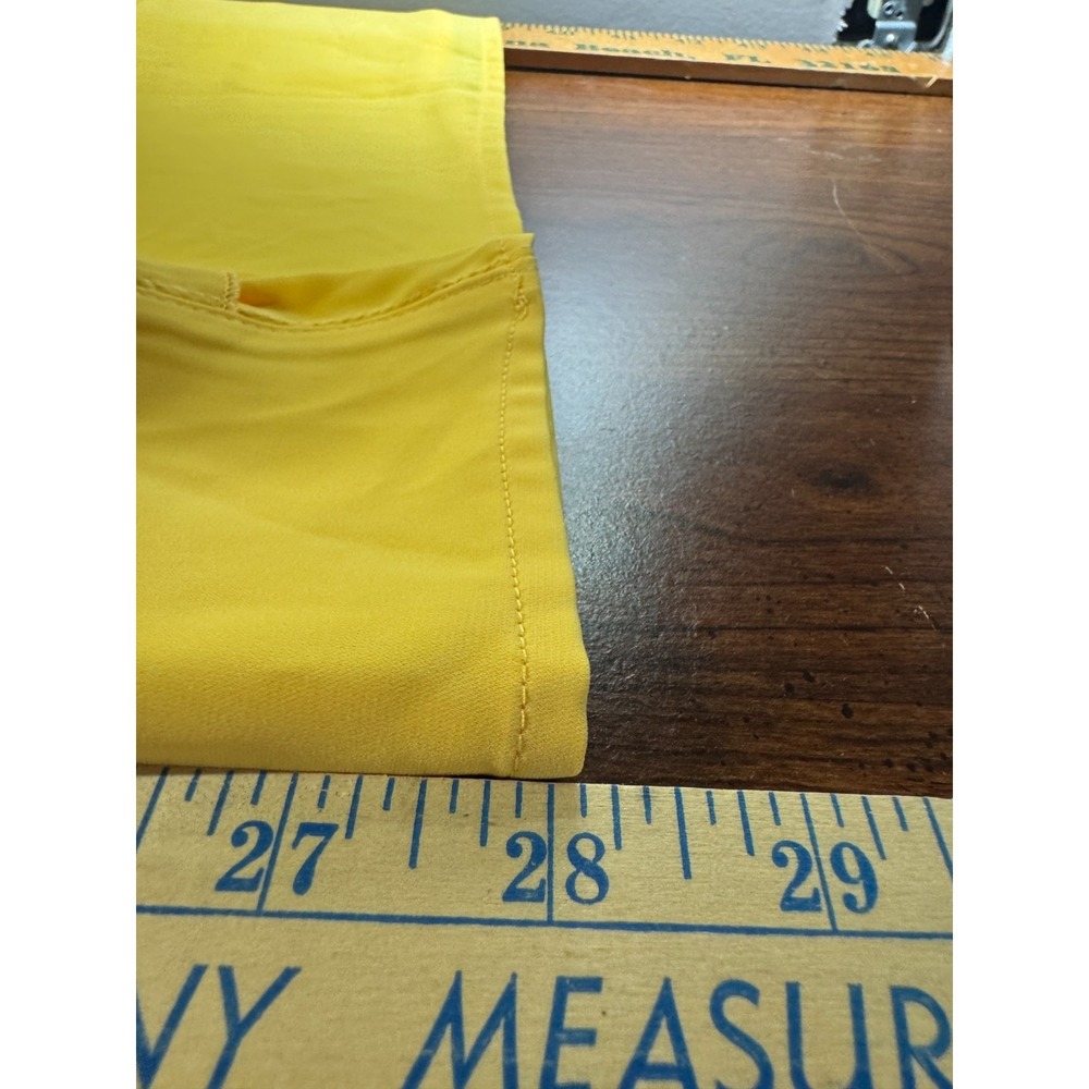 Cato Yellow Ruffled Frills Sleeveless Rosette Top XL Resortwear Tropical Boho - Picture 9 of 16